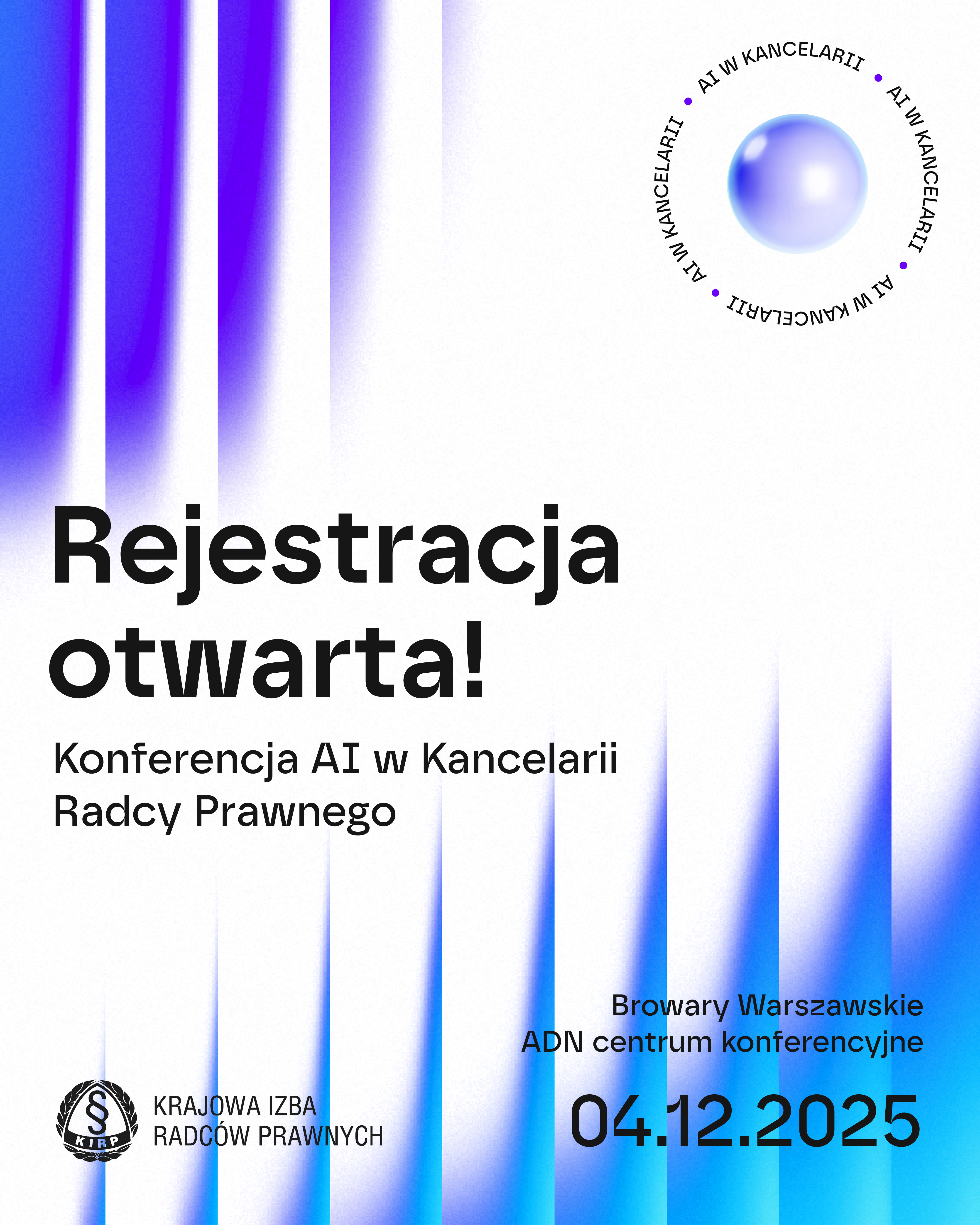 Konferencji „AI w Kancelarii Radcy Prawnego” –  4 grudnia 2025 r.